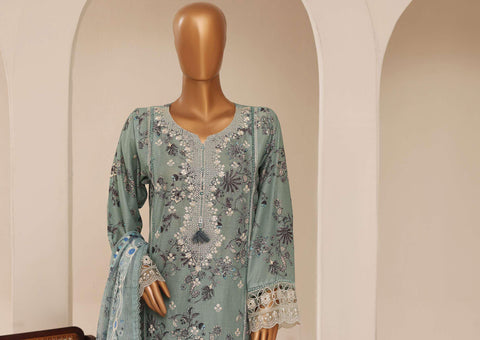 Sadabahar Signature Embroidered Stitched 3 Piece Suit D-4