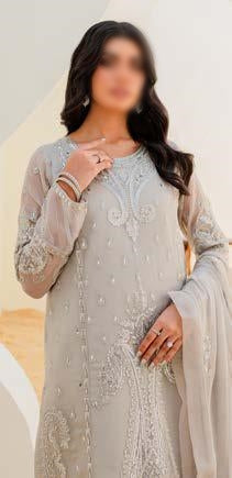 Sejal Luxury Chiffon Collection -BARELY BLUE (QS23-504)