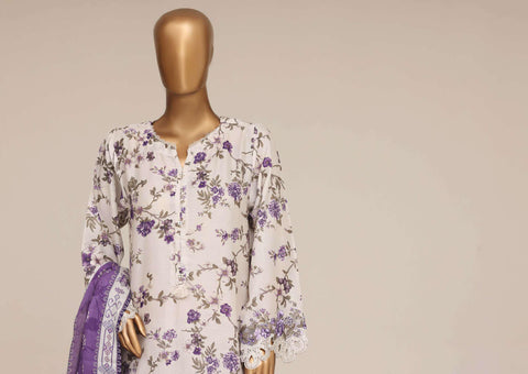 Malika by Sadabahar Vol-4 | Festive Embroidered Lawn 3 Piece Stitched Suit D-6