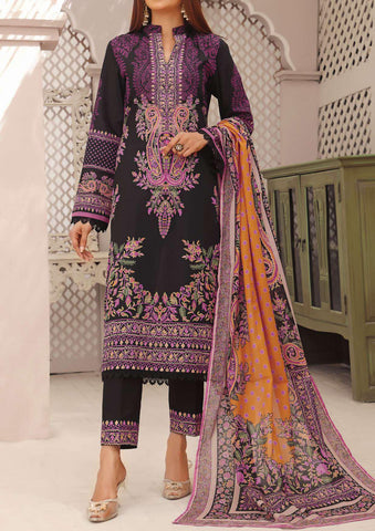 VS Daman Exclusive Printed Cambric Unstitched 3 Piece Suit D-3