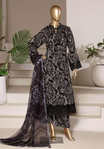 Sadabahar Peplum Luxury | Embroidered Lawn 3 Piece Stitched Suit D-1
