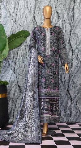 Elegant Embroidered Unstitched Collection Vol-02 By Hz D-05