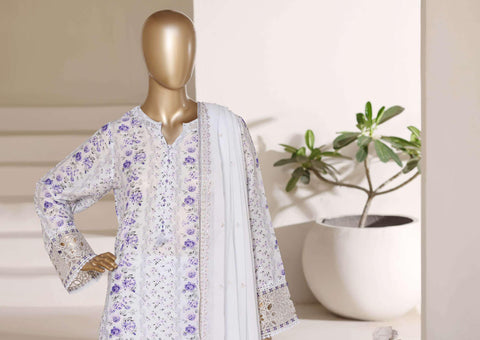 Sadabahar Regal Embroidered Lawn Stitched 3 Piece Suit D-4