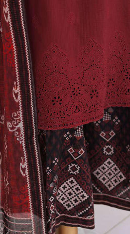 Oriental Printkari by HZ Textiles | Embroidered 3 Piece Unstitched Lawn Suit D-6