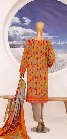 Linen Wintry Shawl Printed Collection Vol-2  D 03