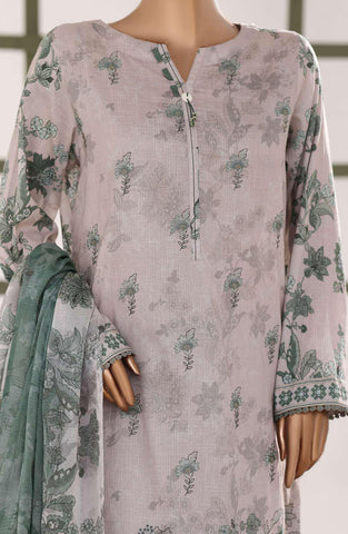 HZ Textiles – Mehak Slub Lawn Embroidered Collection Vol-02 D-2