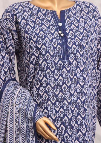 Co-Ords 3Pc Printed Khaddar Un-Stitched Coll By Hz-1