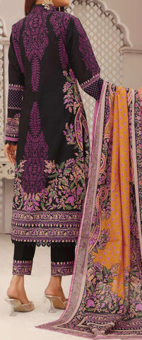 VS Daman Exclusive Printed Cambric Unstitched 3 Piece Suit D-3