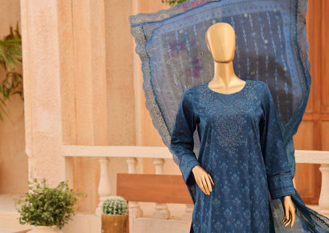 Premium Venice by HZ Textiles | Festive Embroidered 3 Piece Unstitched Lawn Suit D-3