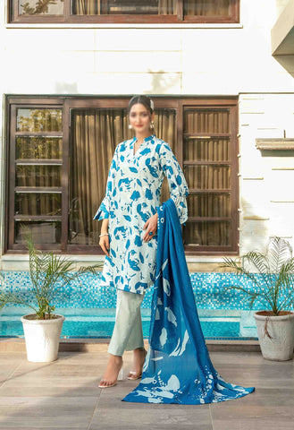 Zumra Lawn Slub Digital Print Vol-02 By Tawakkal D-08