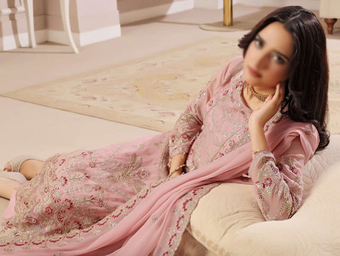 Fleur Luxury Embroidery Chiffon Coll25 By Soghat D-01