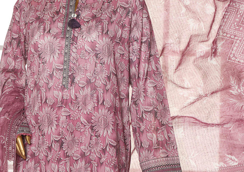 Asasa Digital Printed Emb Lawn Un Stitched 3 Pcs  HZ-1