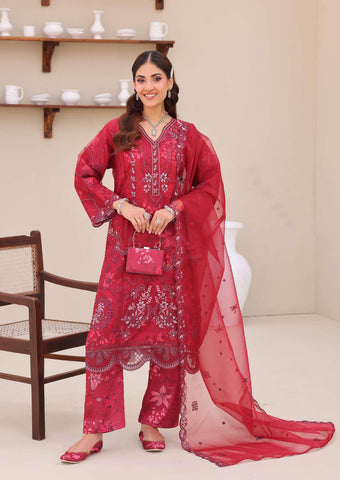 Eshaal Vol-2 Semi-Stitched Luxury Embellished Suit D-5