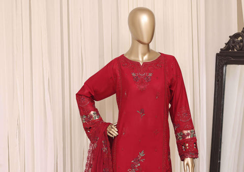 Sadabahar Luxury Embroidered Cotton Stitched 3 Piece Suit D-2