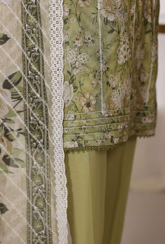 Dhagakari by HZ Textiles | Embroidered 3 Piece Unstitched Lawn Suit D-3