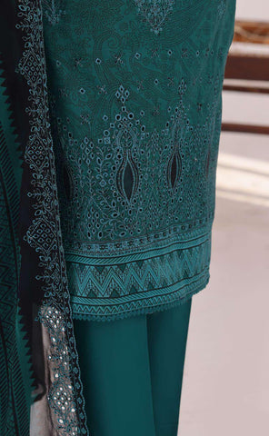 Venice by HZ Textiles | Premium Embroidered Cotton Lawn 3 Piece Unstitched Suit D-1