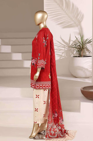 Sadabahar Vol-08 | Printed Lawn 3 Piece Stitched Suit D-4