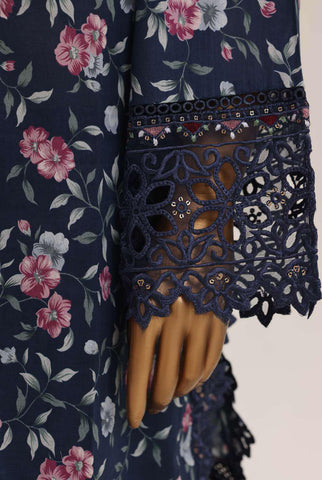 Malika by Sadabahar | Festive Embroidered Lawn 3 Piece Stitched Suit D-4