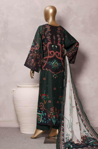 Sadabahar Printed Chamti Cotton | 3 Piece Stitched Kaftan Suit D-5