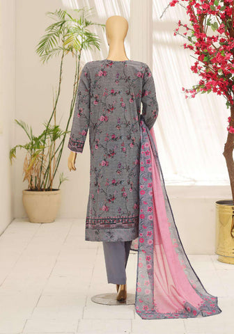 Mehak by HZ Textiles | Embroidered 3 Piece Unstitched Slub Lawn Suit D-1