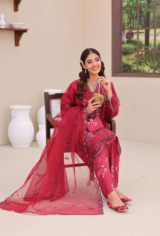 Eshaal Vol-2 Semi-Stitched Luxury Embellished Suit D-5