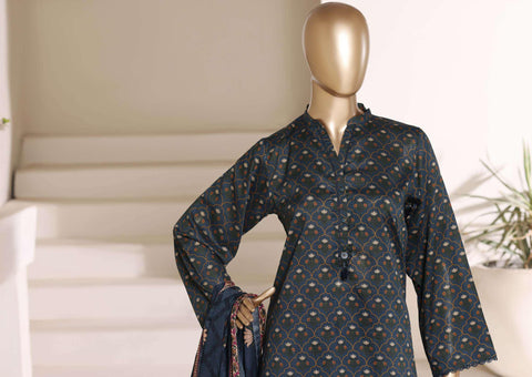 Sadabahar Luxury Lawn | Printed 3 Piece Stitched Suit D-4