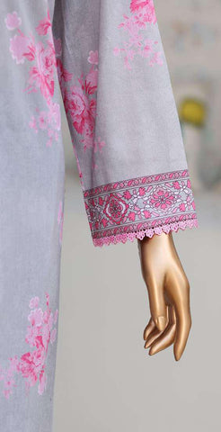Premium Daily Wear by HZ Textiles Vol-5 | Embroidered Lawn 3 Piece Unstitched Suit D-1