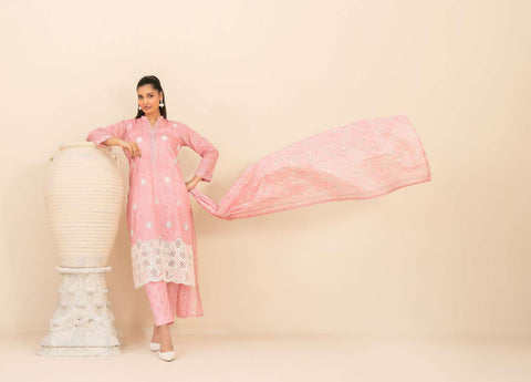 Marin by Tawakkal Fabrics | Embroidered Printed Lawn 3 Piece Unstitched Suit D-2