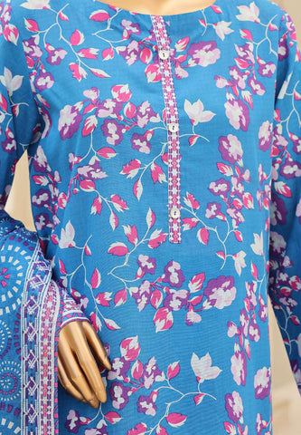 Summer Shades by HZ Textiles | Printed 3 Piece Unstitched Lawn Suit D-1
