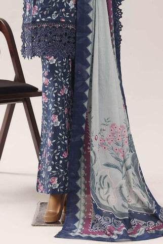 Malika by Sadabahar | Festive Embroidered Lawn 3 Piece Stitched Suit D-4