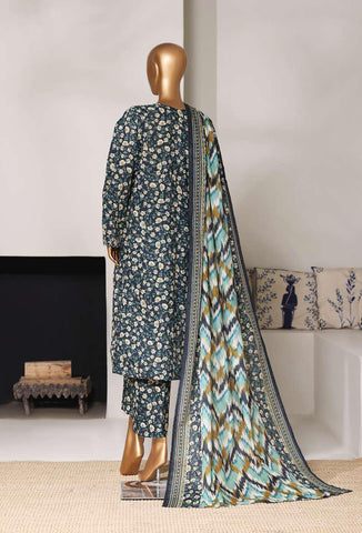 Bin Saeed Printed Stitch Lawn 2026 | 3 Piece Stitched Suit D-1