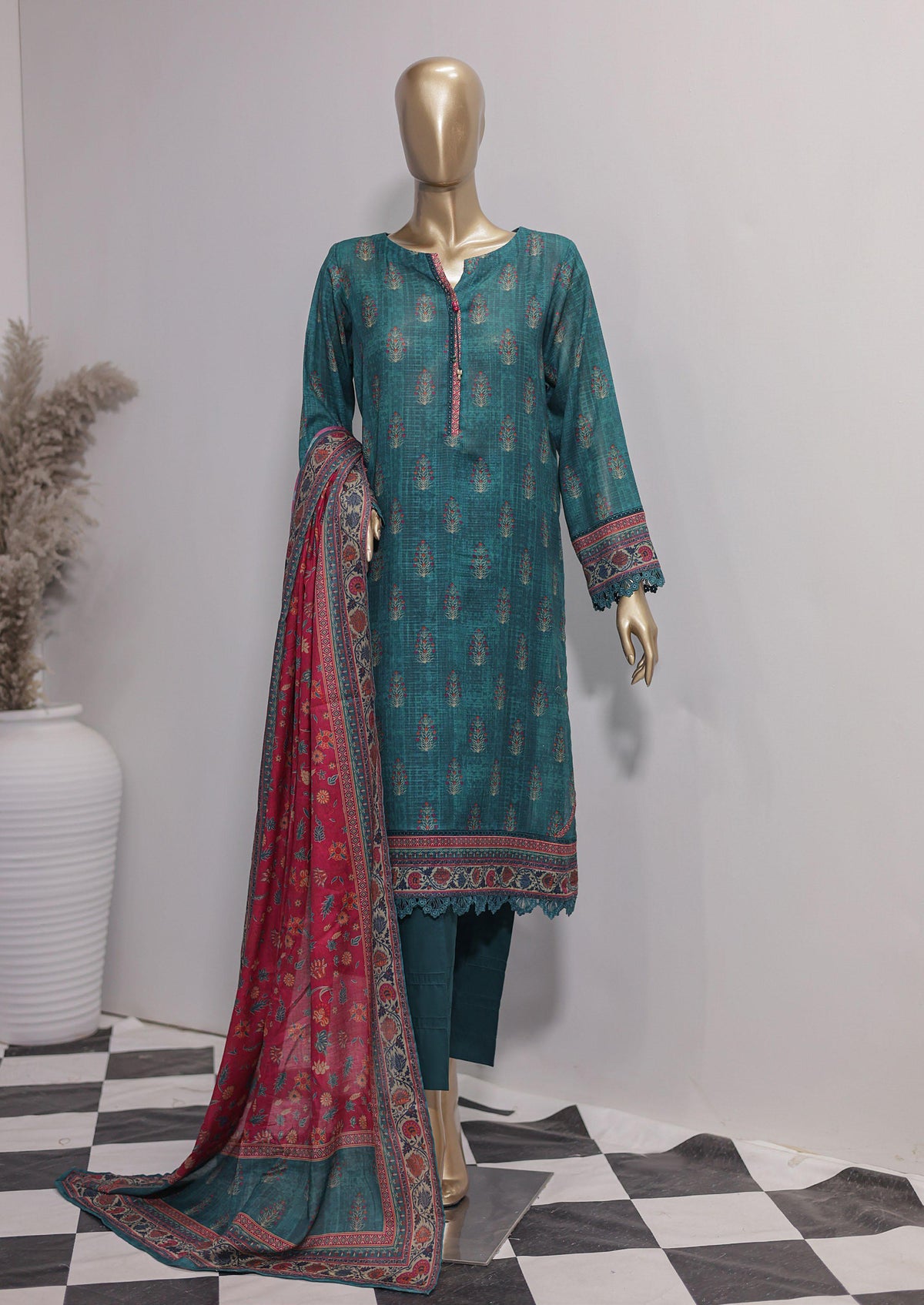 D-93 Vital Prints Doriya Lawn Coll'24 By HZ