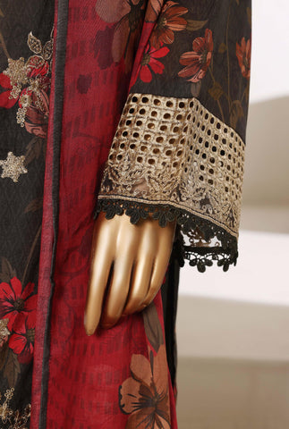 Luxury Lawn Signature  Heavy Embroidered 3 Piece Stitched Suit By Sadabahar D-5