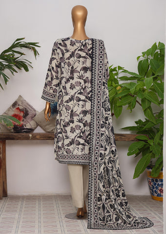 HZ Vital Prints Slub Lawn Dupatta  D-05