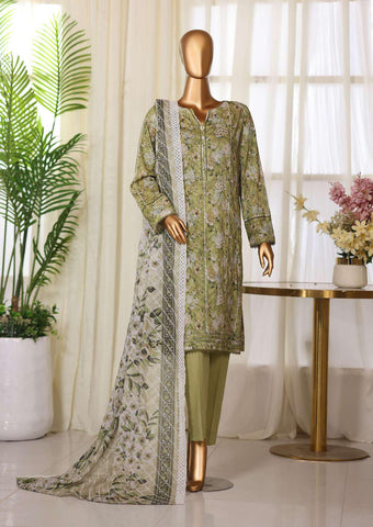 Dhagakari by HZ Textiles | Embroidered 3 Piece Unstitched Lawn Suit D-3