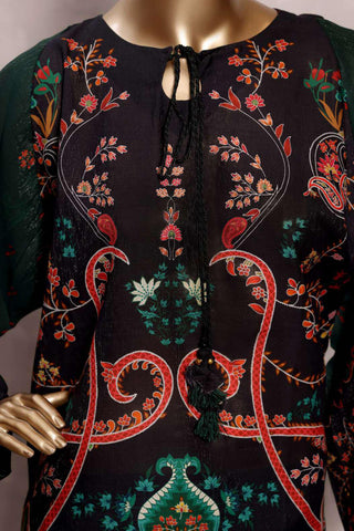 Sadabahar Printed Chamti Cotton | 3 Piece Stitched Kaftan Suit D-5