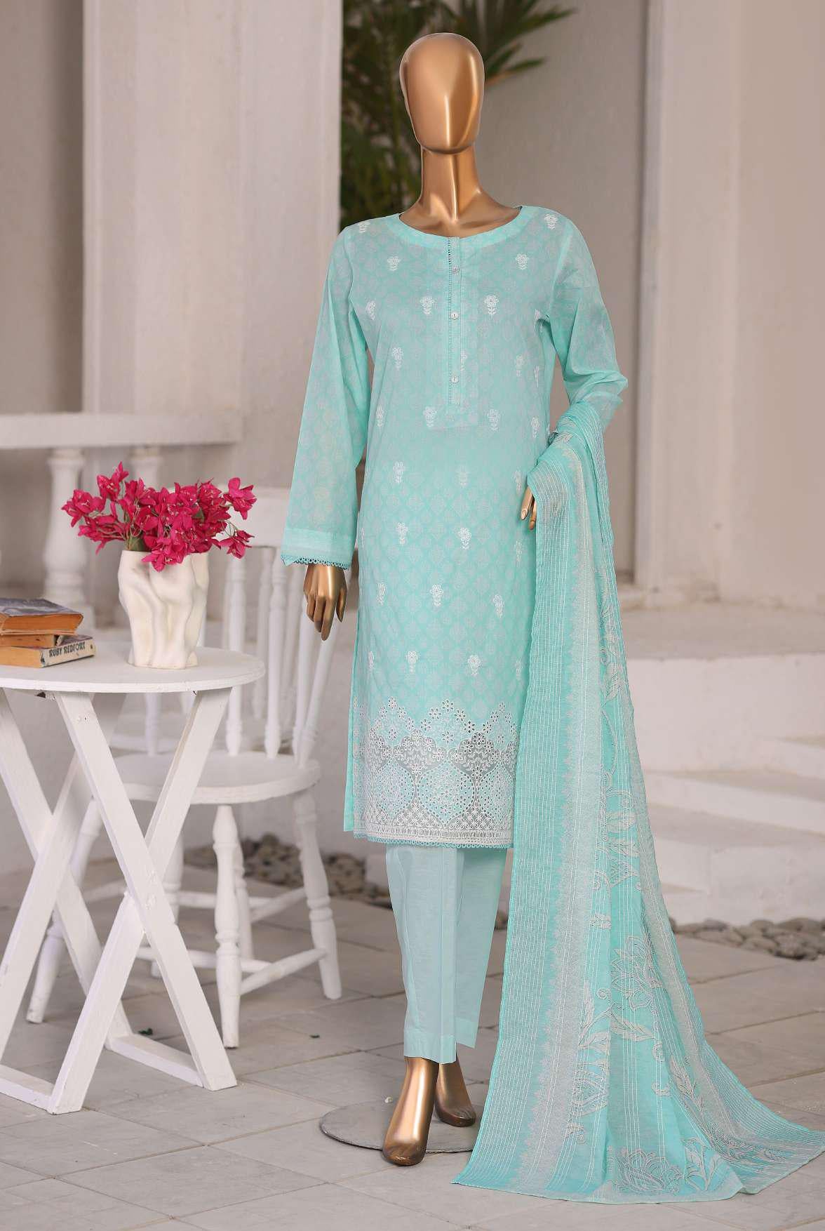 Nakshkari by HZ Textiles | Embroidered Lawn 3 Piece Unstitched Suit D-2