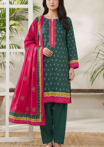 VS Jhalak Printed Slub Linen Unstitched 3 Piece Suit D-2