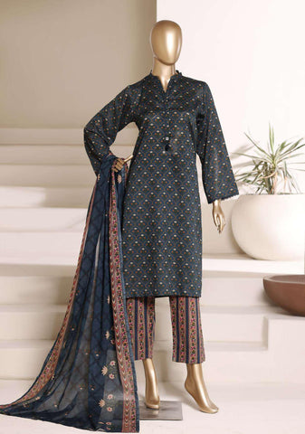Sadabahar Luxury Lawn | Printed 3 Piece Stitched Suit D-4