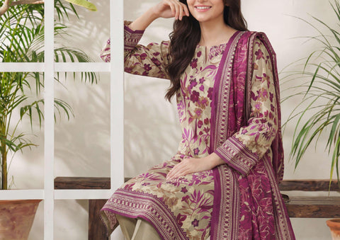 Daman Exclusive | Printed Lawn 3 Piece Unstitched Suit D-3