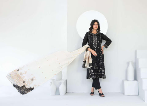 Abdar by Tawakkal | Embroidered Lawn 3 Piece Unstitched Suit D-8