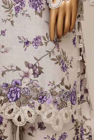 Malika by Sadabahar Vol-4 | Festive Embroidered Lawn 3 Piece Stitched Suit D-6