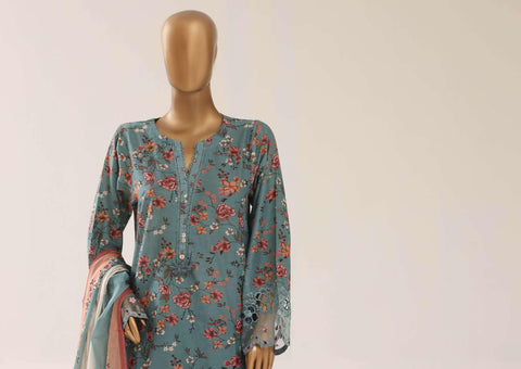Malika by Sadabahar | Festive Embroidered Lawn 3 Piece Stitched Suit D-5