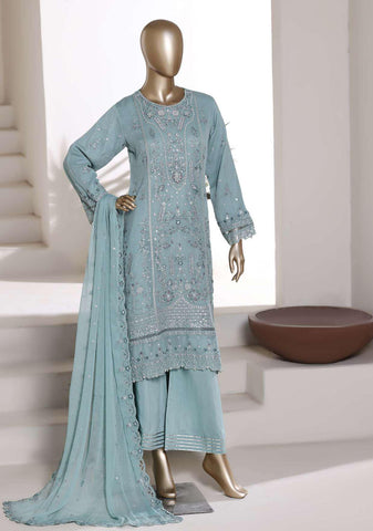 Sadabahar AFSANEE | Heavy Embroidered Chiffon 3 Piece Stitched Suit D-4