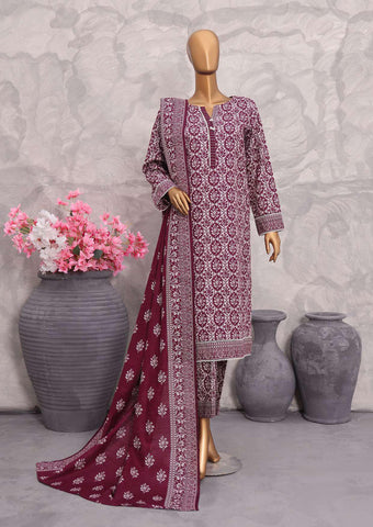 Co-Ords 3Pc Printed Khaddar Un-Stitched Coll By Hz-2