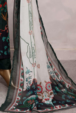 Sadabahar Printed Chamti Cotton | 3 Piece Stitched Kaftan Suit D-5