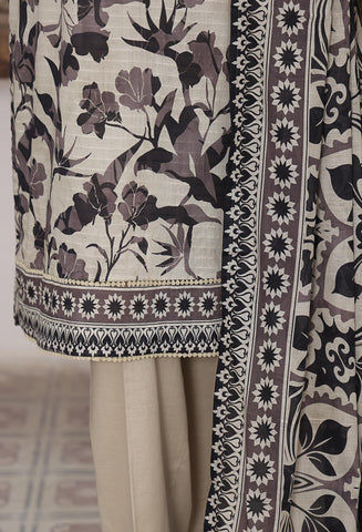 HZ Vital Prints Slub Lawn Dupatta  D-05