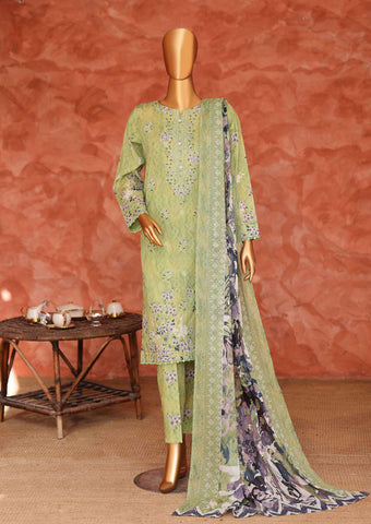 Elegant by HZ Textiles | Embroidered 3 Piece Unstitched Lawn Suit D-3