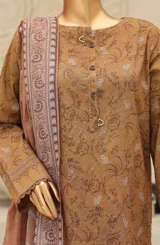 Mehak by HZ Textiles | Embroidered 3 Piece Unstitched Slub Lawn Suit D-2