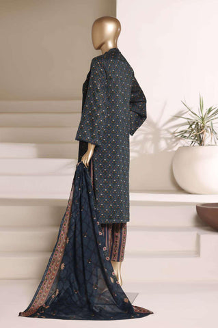 Sadabahar Luxury Lawn | Printed 3 Piece Stitched Suit D-4